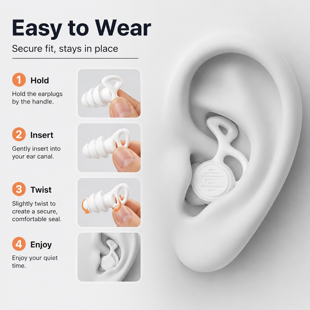 Rise Quiet™ Reusable Noise-Reducing Earplugs